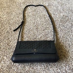 Kate Spade cross body black eyelet purse